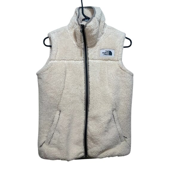 North Face Cammpshire Fleece Full Zip Vest Women Small Beige Outdoor Gorpcore - Picture 1 of 15
